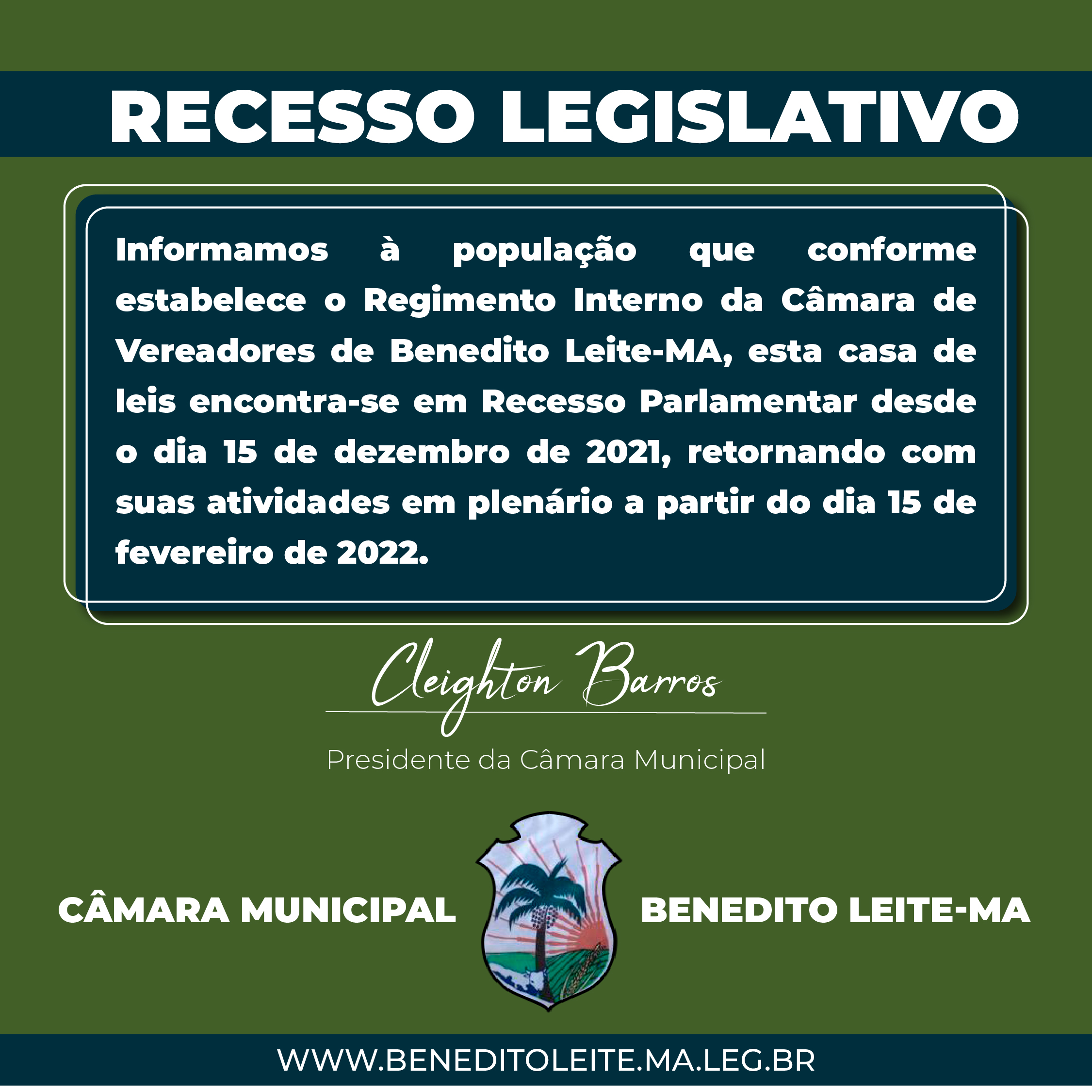 Recesso Legislativo 2021-2022