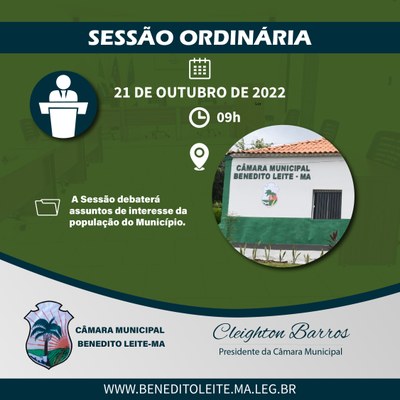 Sessão Ordinária 21 de outubro de 2022