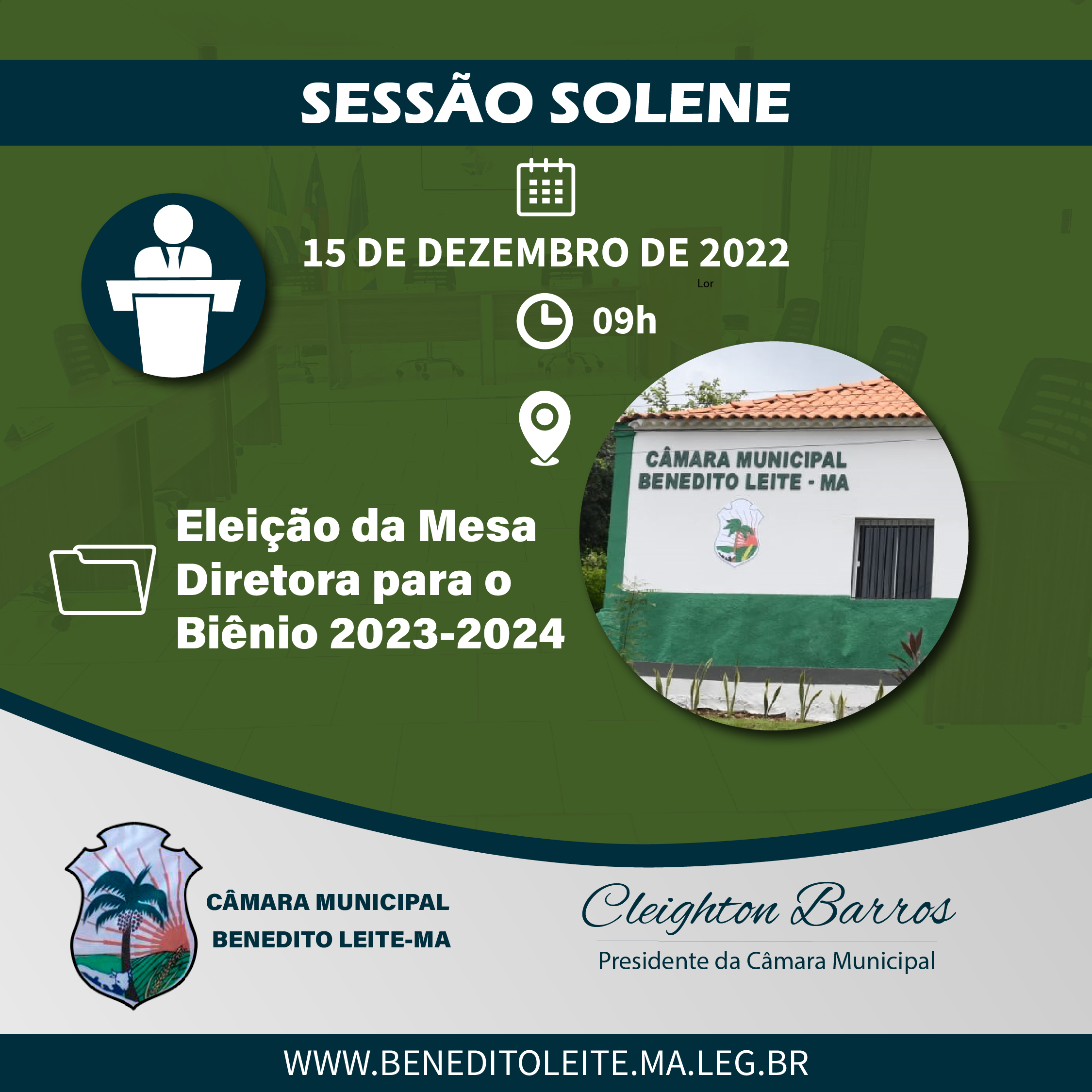 Pauta Sessão Solene 15 de dezembro de 2022