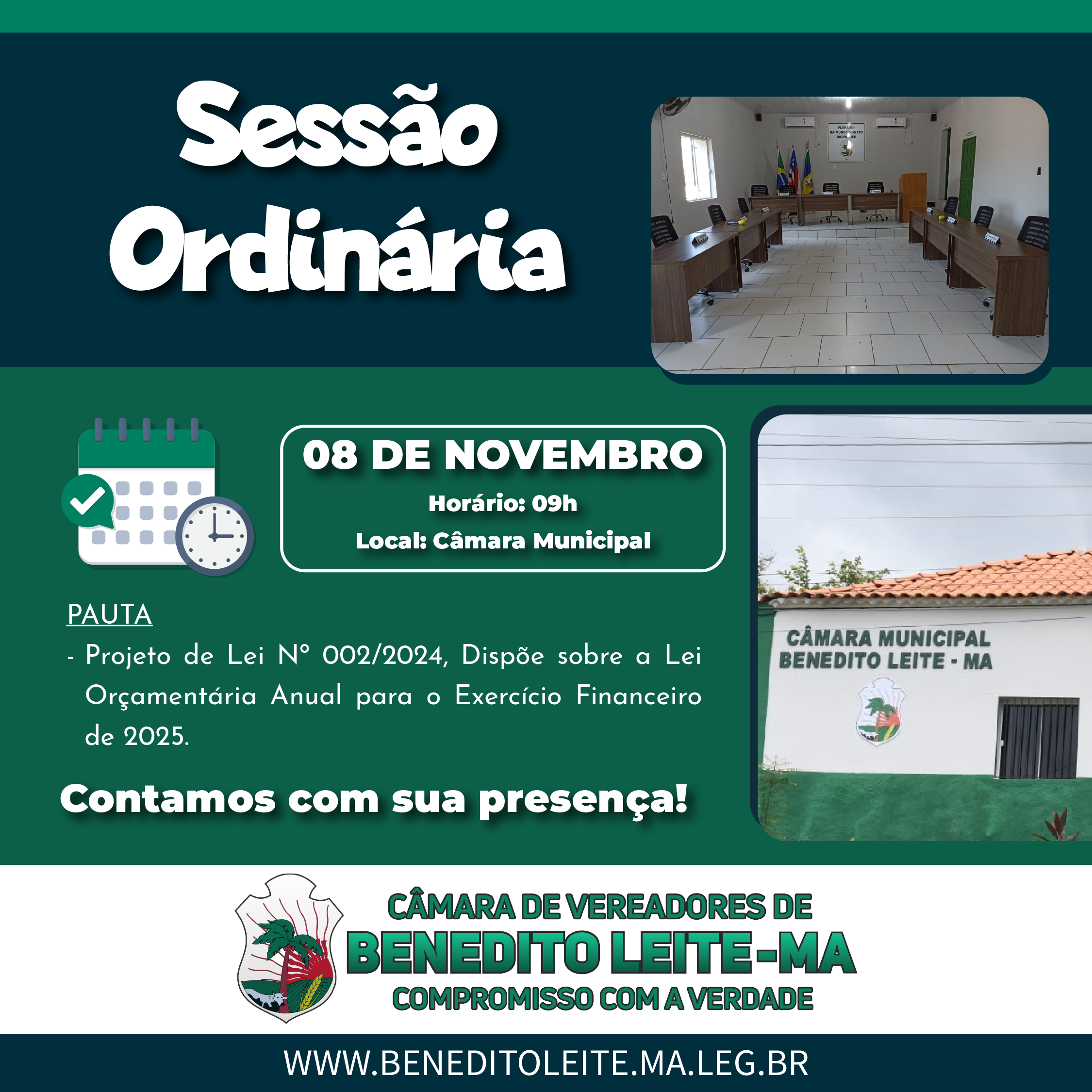 Sessão Ordinária 08 de novembro benedito leite