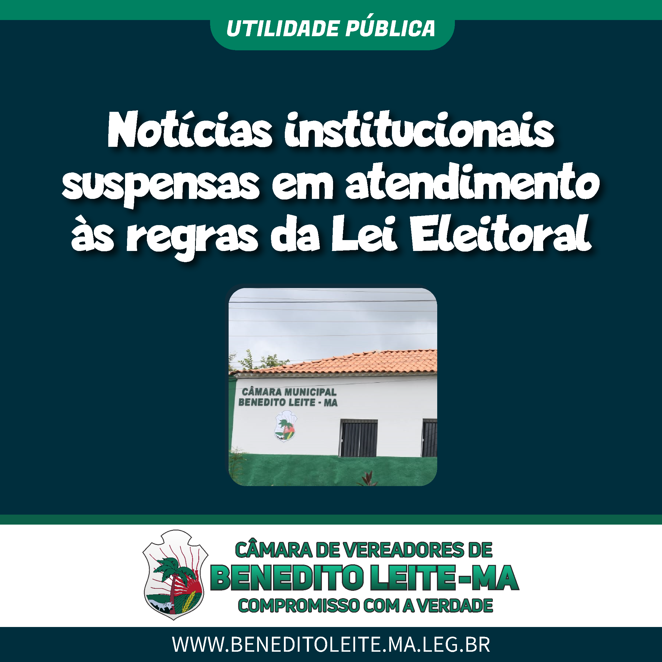 Notícias institucionais suspensas em atendimento às regras da Lei Eleitoral