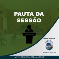 Pauta da Sessão Ordinária do dia 03 de dezembro de 2021