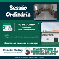 Pauta Sessão Ordinária do dia 07 de junho 2024